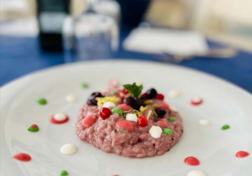 Pink risotto